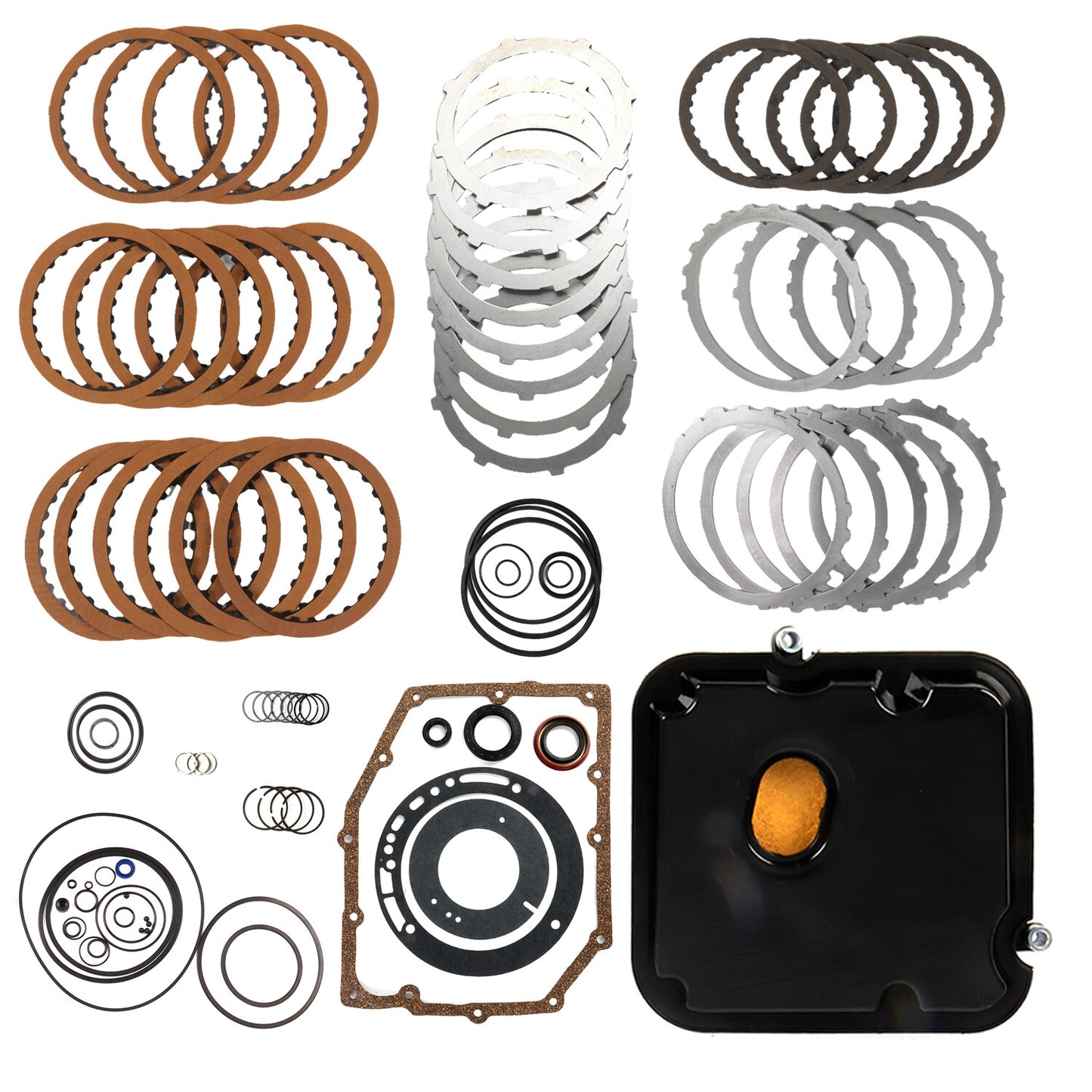 Transmission Master Rebuild Kit with Gaskets Friction Steel Plates for Liberty