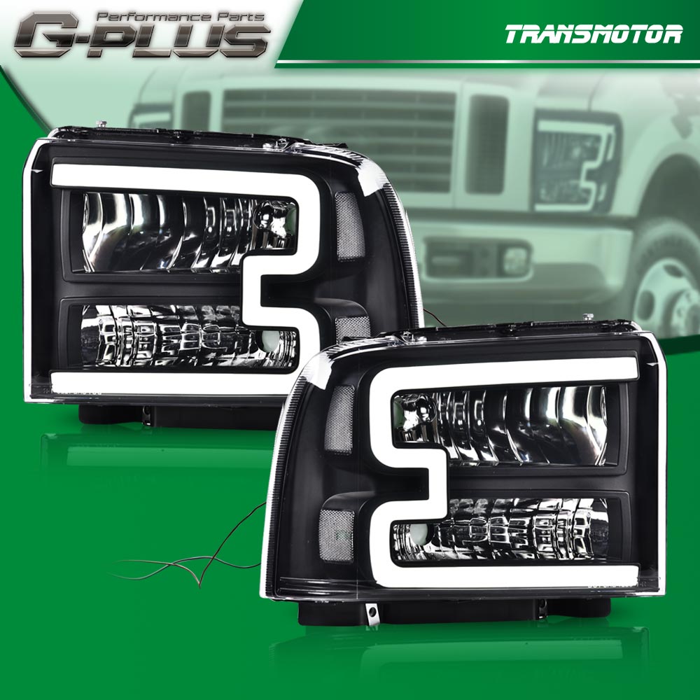 Choose 05-07 Fukue Edition F250 F350 F450 F550 Super Duty LED DRL Black/Golden Butter