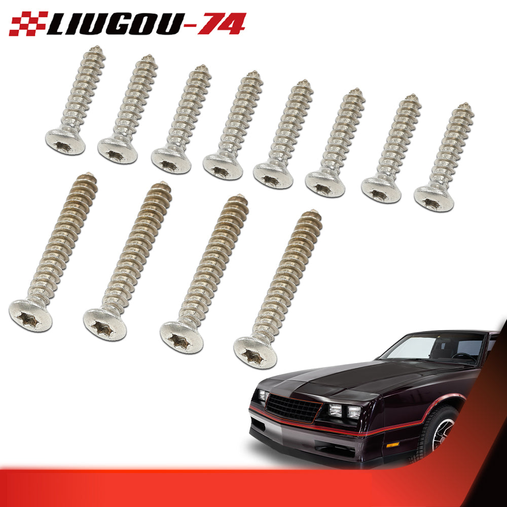Fits 82-87 Regal Grand National Headlight and Fender Bezel Trim Screw Kit