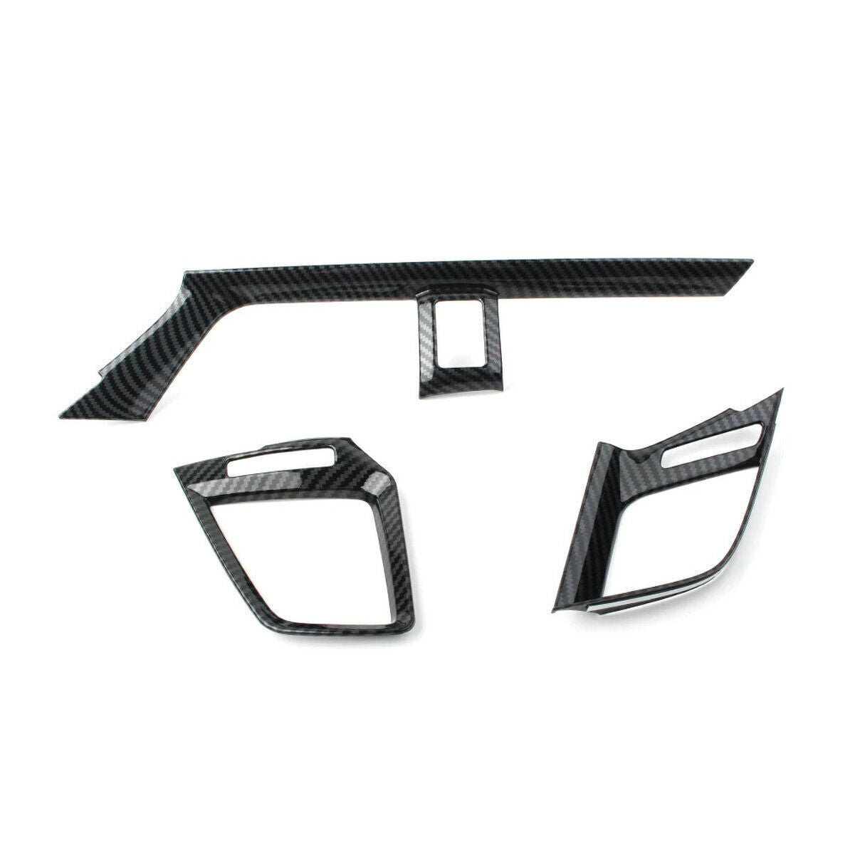 3PCS Carbon Fiber Dashboard Air Vent Moulding Cover Trim for Honda for Civic 2016-21