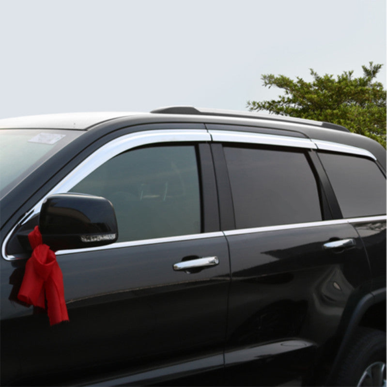 Chrome Window Visor Sun Rain Guard Vent Shade For 2011-2021 for Jeep Grand Cherokee