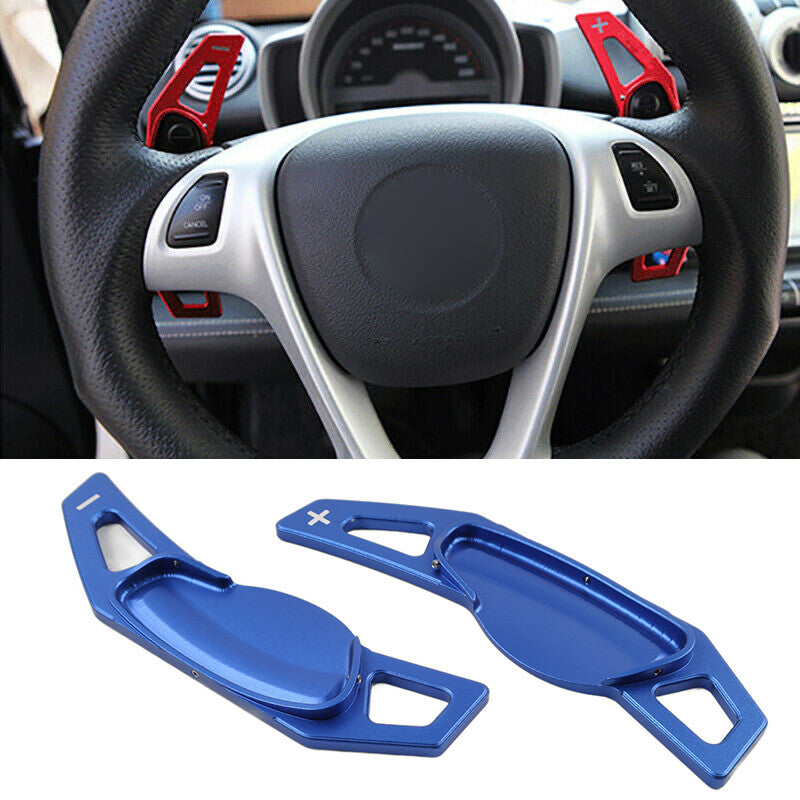 for Benz for Smart Fortwo W451 07-17 Blue Car Steering Wheel Shift Paddle Extension