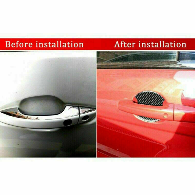 4X for Toyota for Camry 2018-2023 Real Carbon Fiber Side Door Handle Bowl Cover Trim