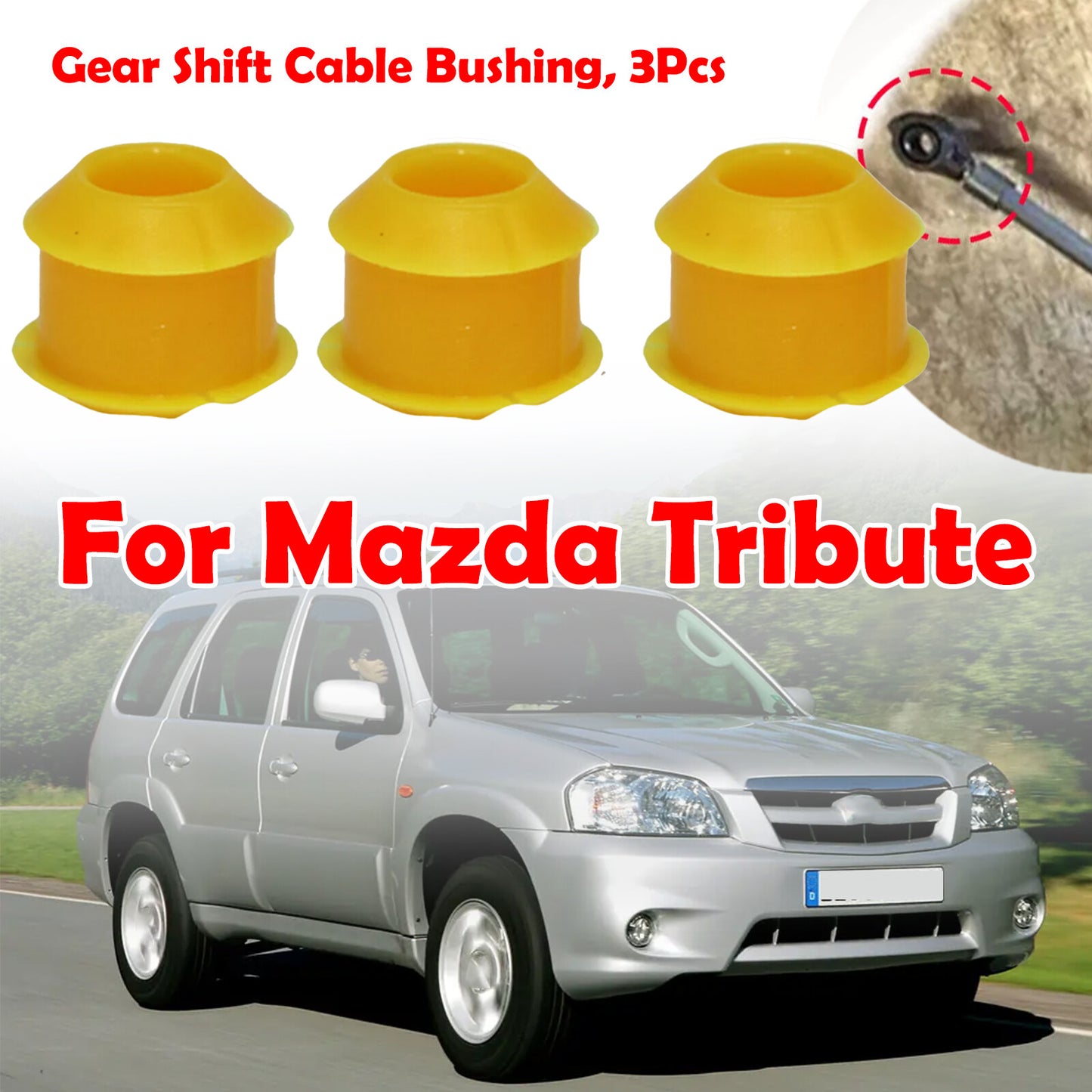 3Pcs for Mazda Tribute Gear Shifter Linkage Shift Control Cable Bushing 2001-11