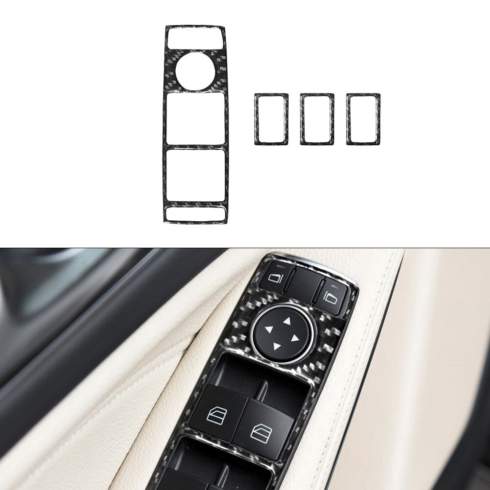 4Pcs Window Buttons Trim Cover for Mercedes Benz CLA 2014-2018 /GLA 2015-2018
