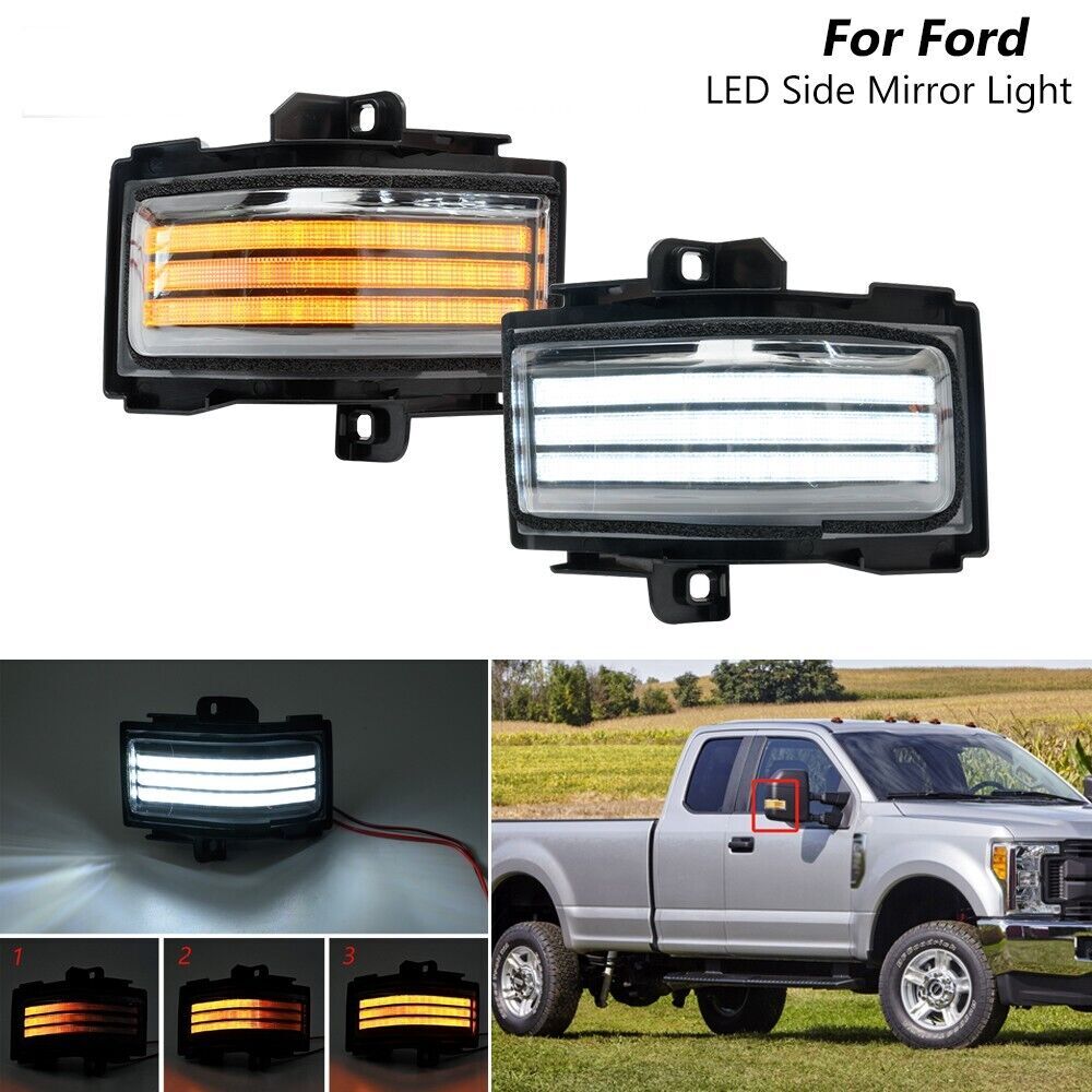 Switchback LED Side Mirror Light for 17-23 for Ford Super Duty F250 F350 F450 F550