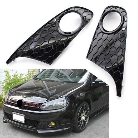 Honeycomb Front Bumper Fog Light Cover for VW for Golf 6 MK6 Non-GTI 2009-2013 2012