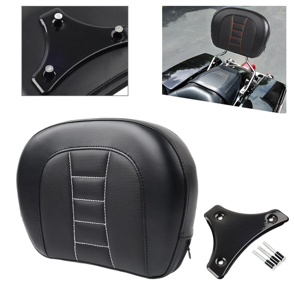 Passenger Sissy Bar Backrest Pad Bracket for Harley Touring Electra Street