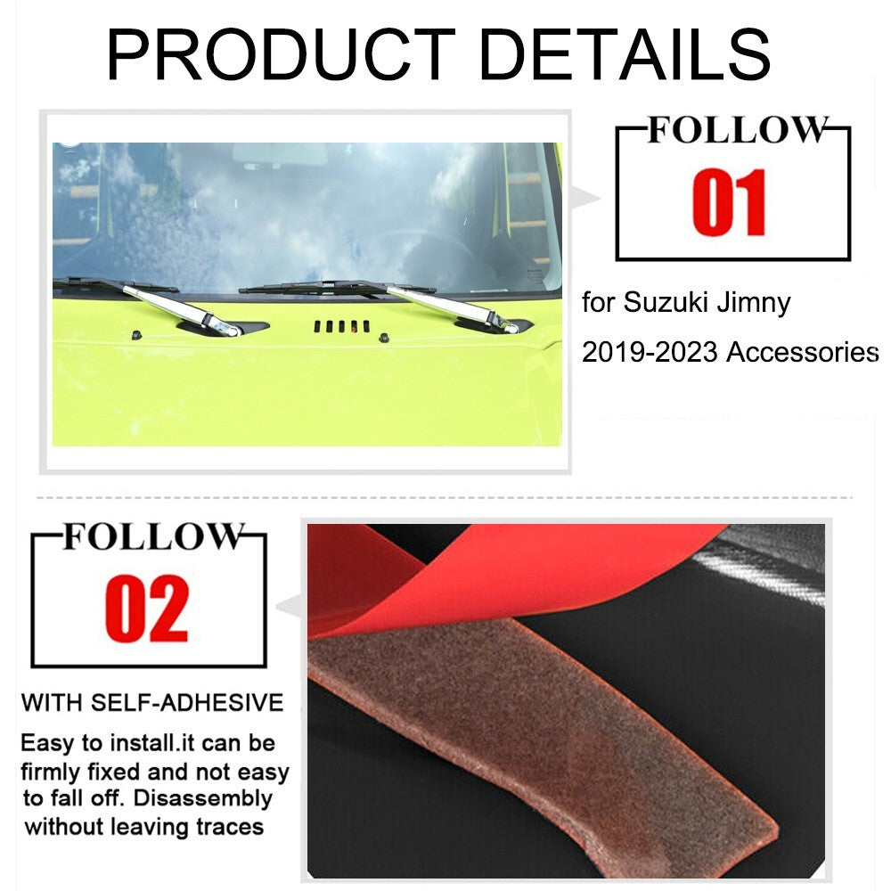 Chrome Front Window Windshield Wiper Blade Cover Trim for Suzuki for Jimny 2019-2023