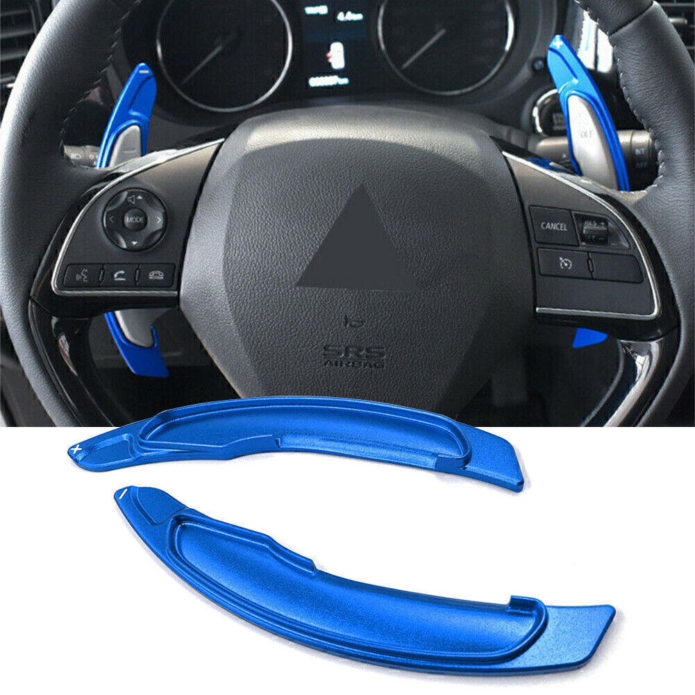 Steering Wheel Paddle Shifter Extension Fit for Mitsubishi Lancer Evo X Blue