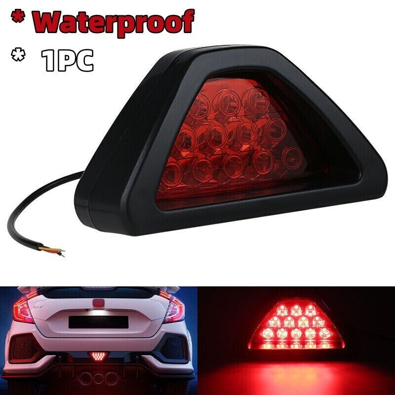 12V Flashing Blink Brake Tail Light LED Safety Warning Triangle 3rd Strobe Red