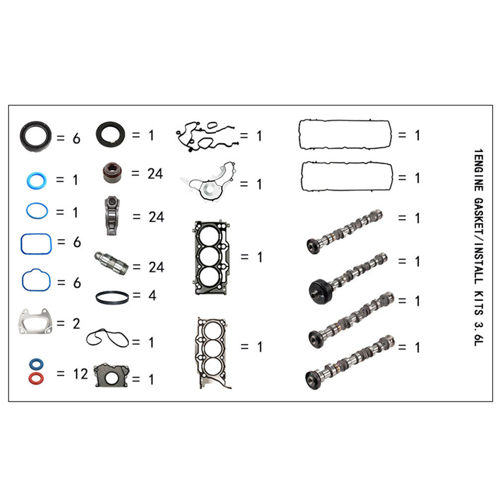 New Engine Camshafts Gasket Kit for Jeep for Dodge for Ram for Chrysler ERB 3.6L Engine