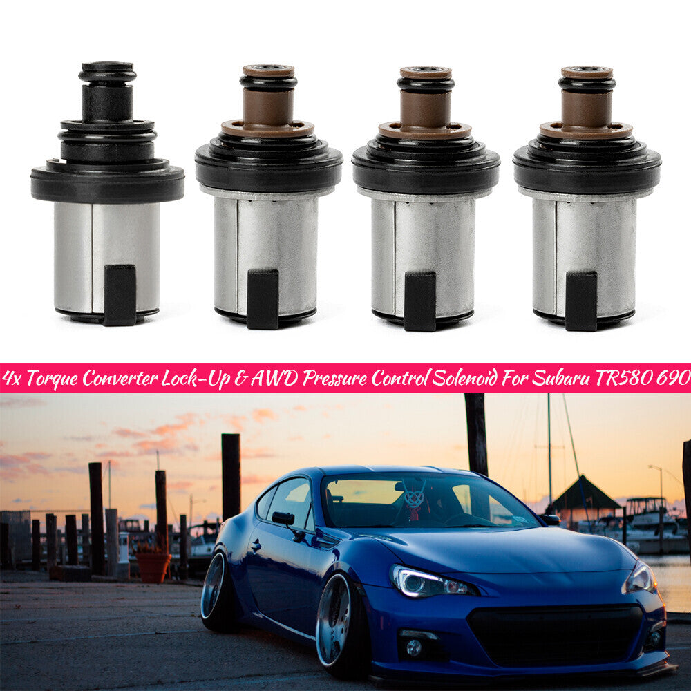 4x Torque Converter AWD Pressure Control & Lock-Up Solenoid for Subaru TR580 690