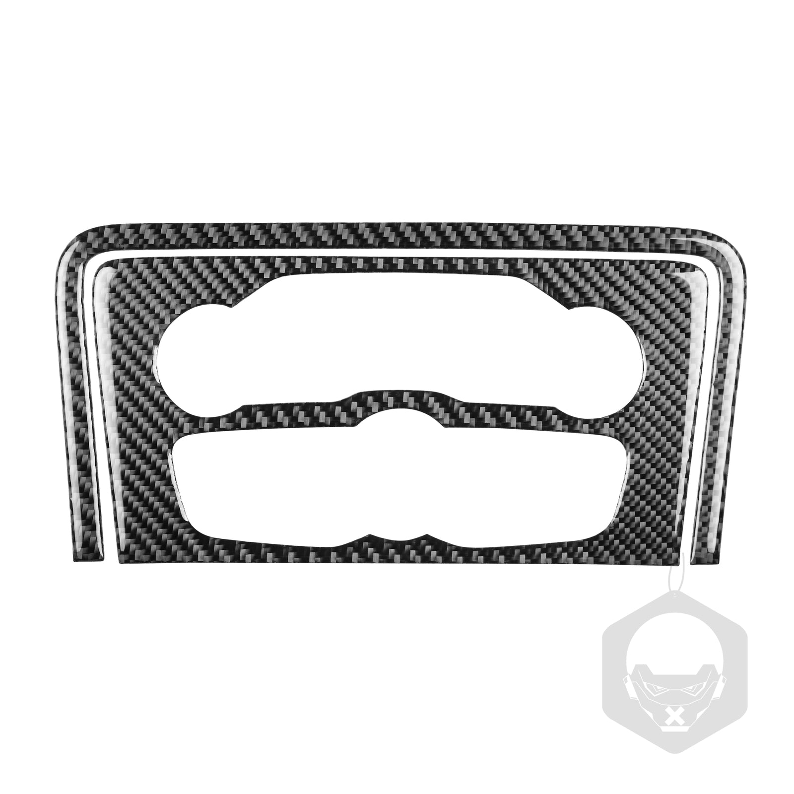2Pcs Carbon Fiber Interior CD & AC Panel Cover Trim for Dodge Charger 2015-2020