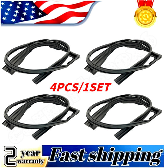 4-piece set of door glass access channel and weather window seals suitable for Honda Accord sedans 2003-2007