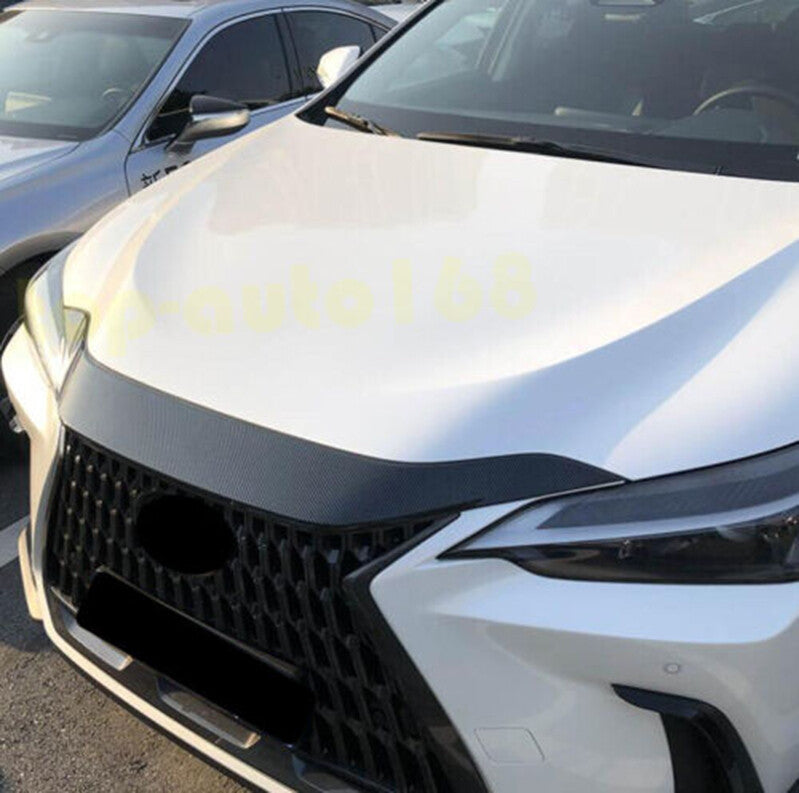 Carbon fiber Car Front Hood Bonnet Grille Lip Cover Trim for Lexus NX 2022-2024