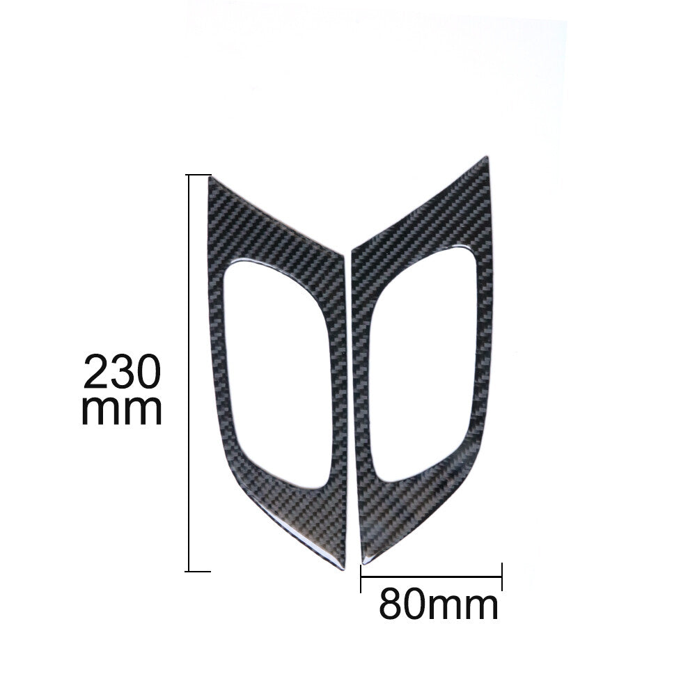2x Carbon Fiber Door Handle Decor Trim Cover for Honda for Civic Coupe 2013-2015