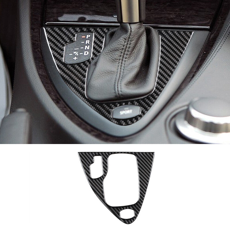 Carbon fiber gear shift cover trim for BMW 6 Series E63 E64 2004-2010