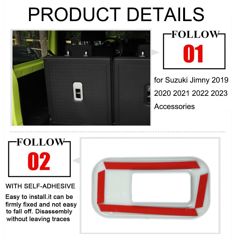 Silver ABS for Seat Safety Belt Buckle Fixed Cover Trim for Suzuki for Jimny 2019-2023