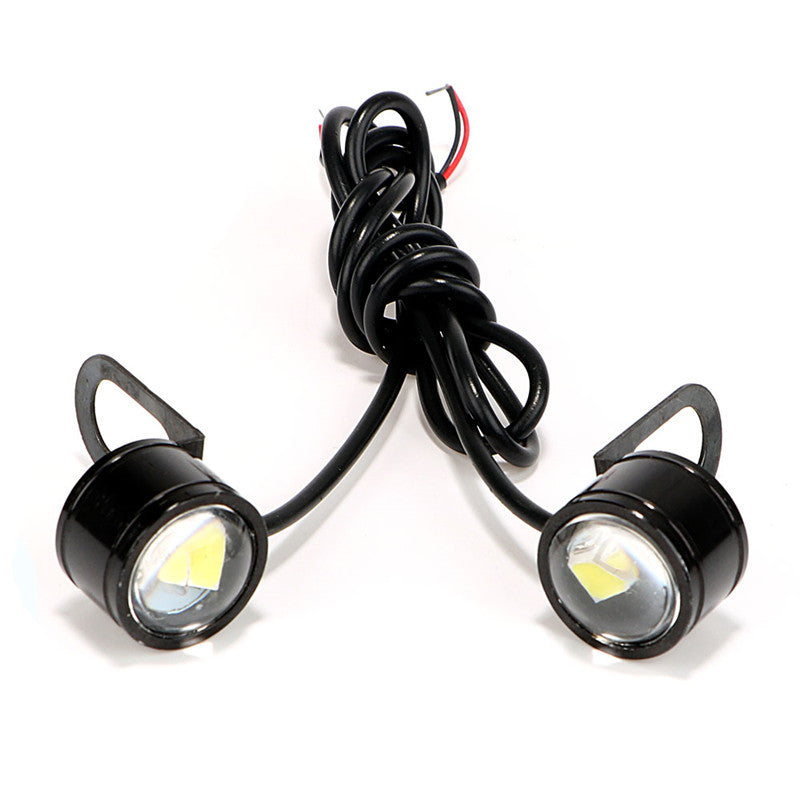 White Motorcycle Headlight Daytime Light Driving Fog Handlebar Spotlight LEDLamp