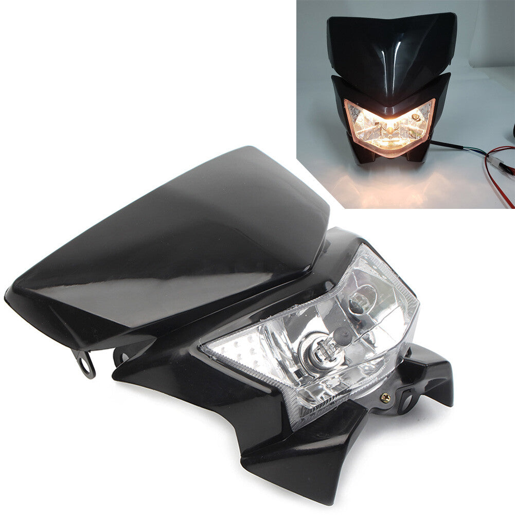 Motorcycle Front Headlight Head Lamp12v 35w Mx Enduro Dirt Trail Bike 250cc
