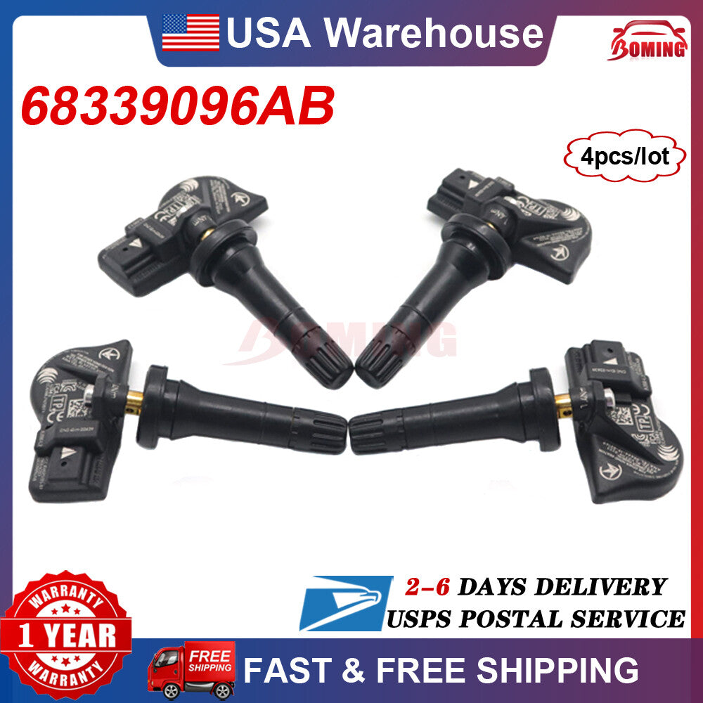 4x TPMS New Tire Pressure Sensor Fits for Jeep for Wrangler JL Gladiator JT 433MHz