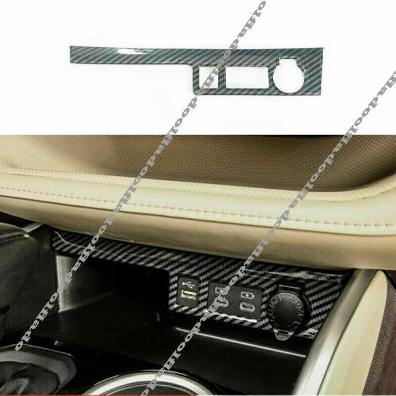 Carbon Fiber Inner Cigarette Lighter Cover Trim for toyota Highlander 2020-2023