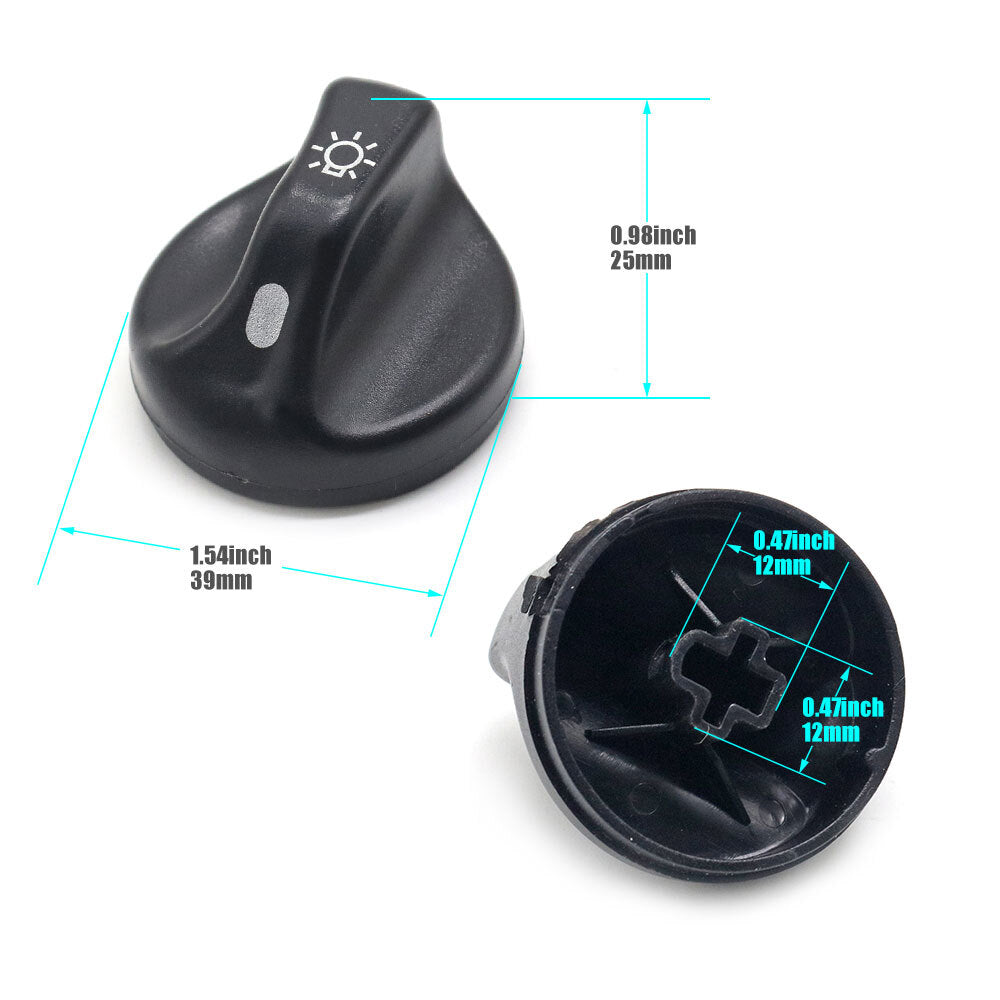 One-piece headlight switch Knob 3L3Z11661AA suitable for Ford F150 F350 F250 1997-2004