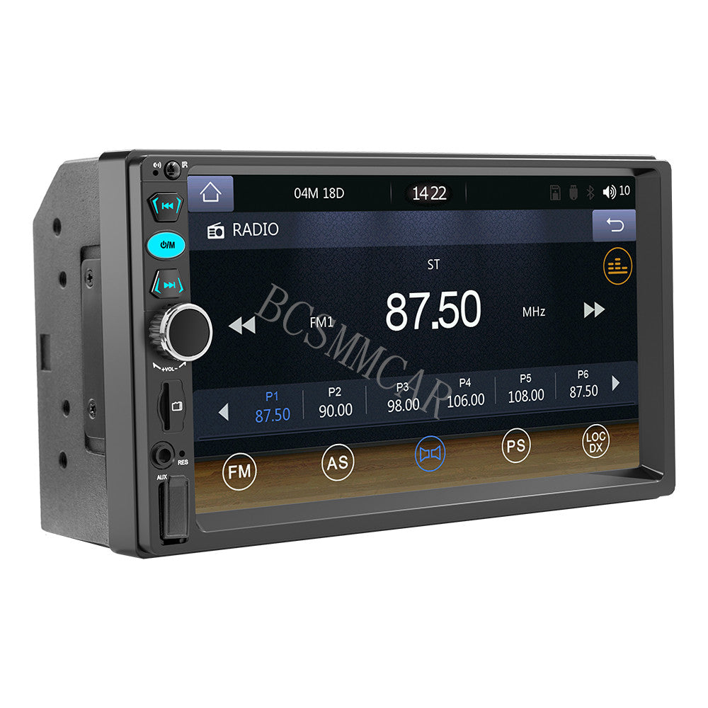 Stereo Radio 7in Double 2DIN Car Touch Screen For Apple CarPlay Android Auto USB