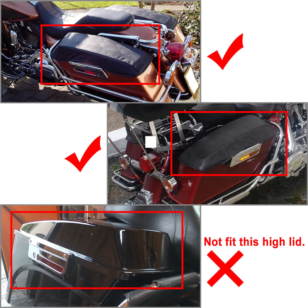 2Pcs Saddlebag Lid Bra Covers for Harley Touring Electra Glide FLHTC 1993-2013
