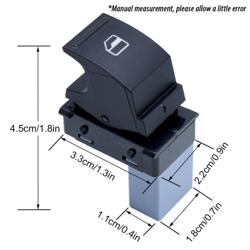 for VW for Golf MK5 MK6 Caddy 7L6959855B Electric Power Window Switch Passenger Side