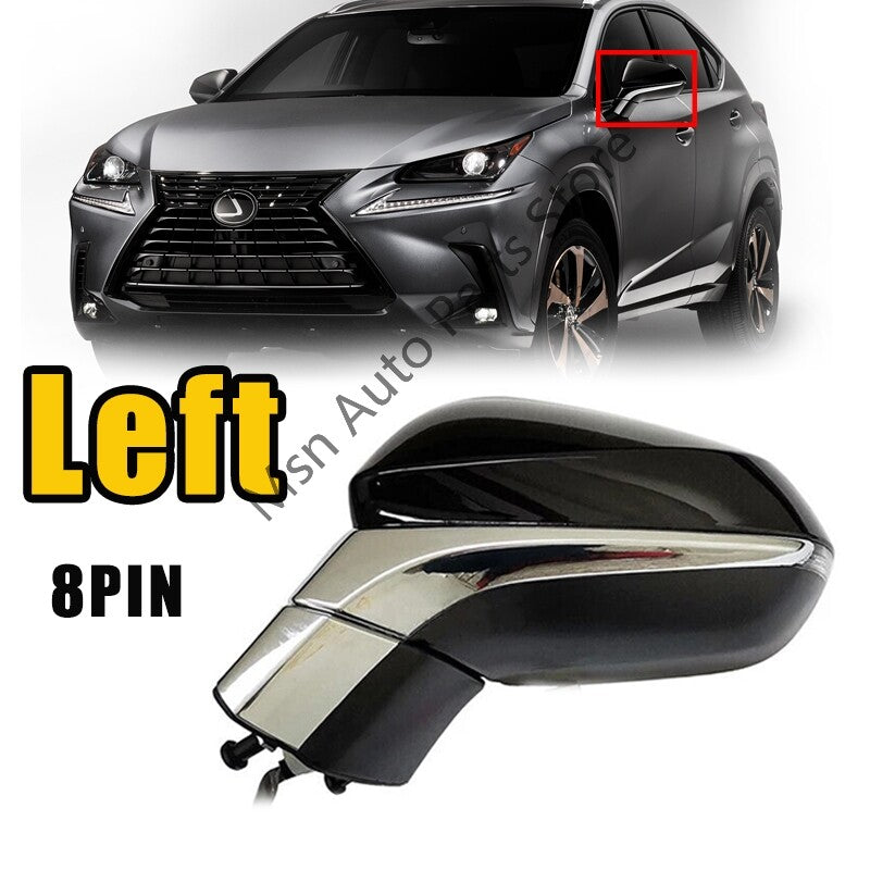 Left Rearview Mirror Power Heated Fold Turn Signal 8PIN for Lexus NX 2015-2020