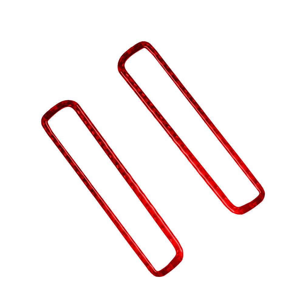 Red Carbon Fiber Demist Air Vent Outlet Trim Cover for Volkswagen for Passat 2006-11