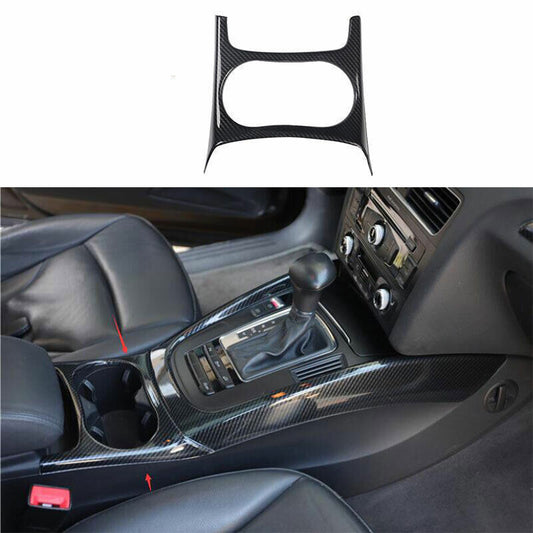 for Audi Q5 2009-17 ABS Carbon Fiber Middle Console Drinking Glass Frame Trim 1X