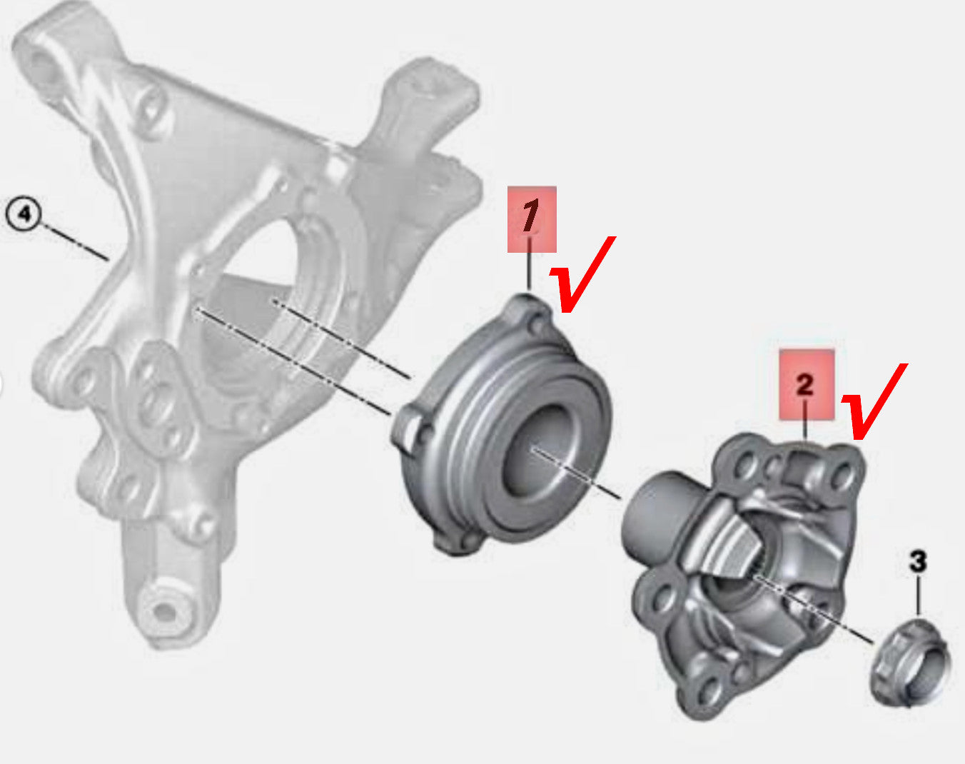Rear Wheel Hub  Bearing Assembly for BMW M2 M3 M4 GTS F80 F82 F83 33402283220