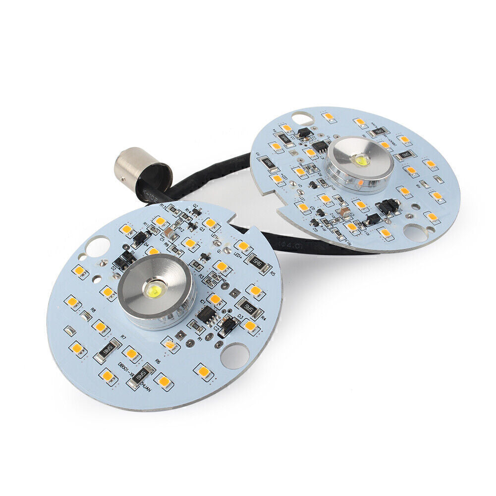 for Harley Touring WhiteYellow 1157 LED Turn Signal Light Daytime Running Lamp