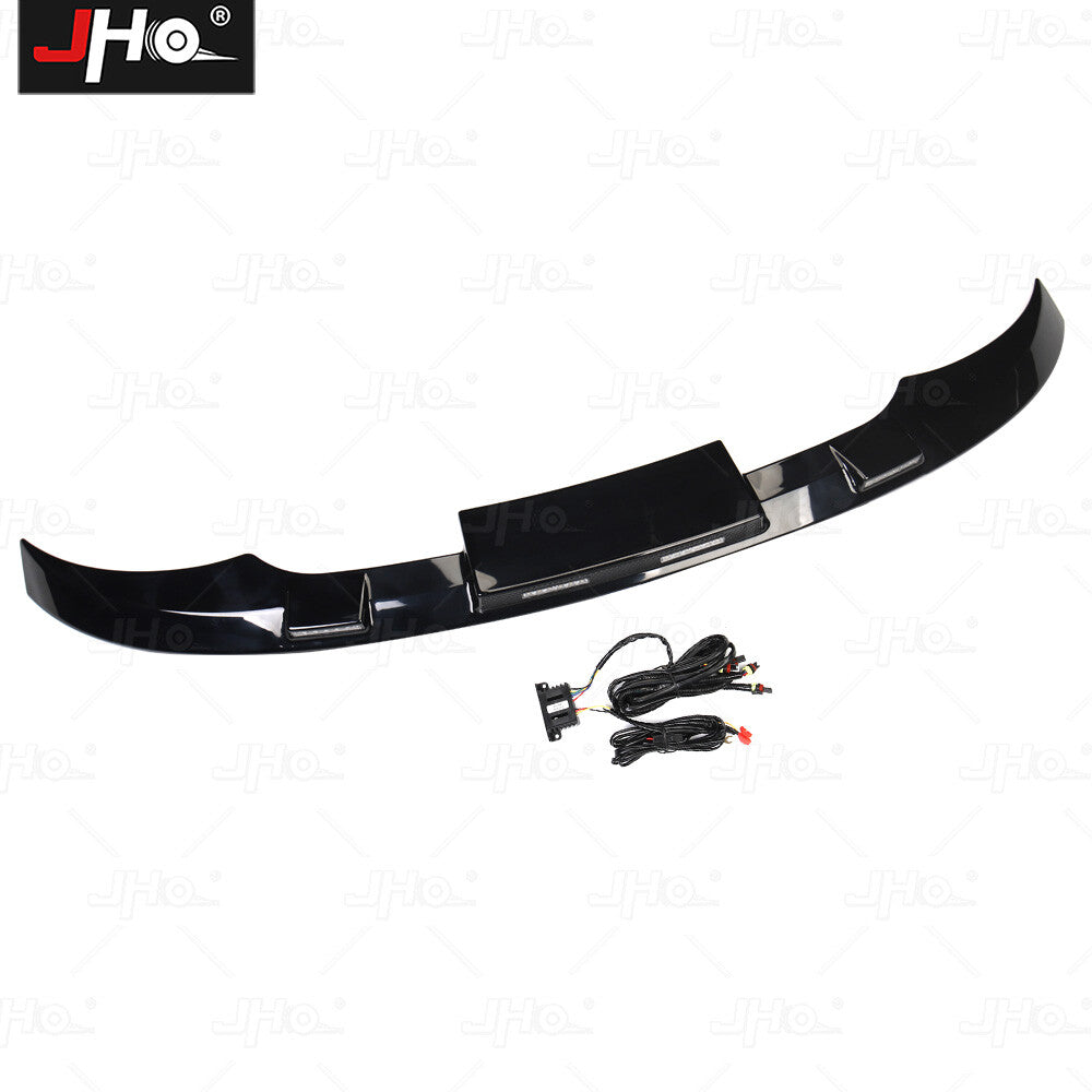 Hood Deflector Guard Bug Shield Bonnet Protector W/ LED Light for Ford Explorer