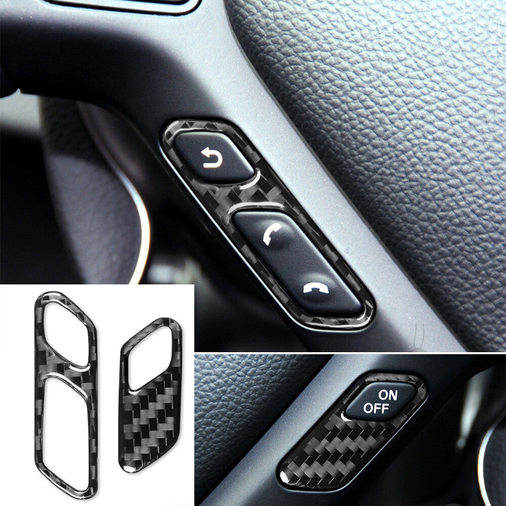 Carbon Steering Wheel Answer Phone Button Cover for Infiniti G37 Sedan 2007-2013