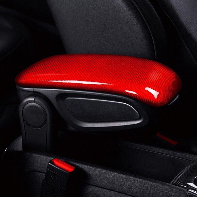 Carbon fiber car armrest panel cover trim for Mini Cooper F60 Countryman 17-22