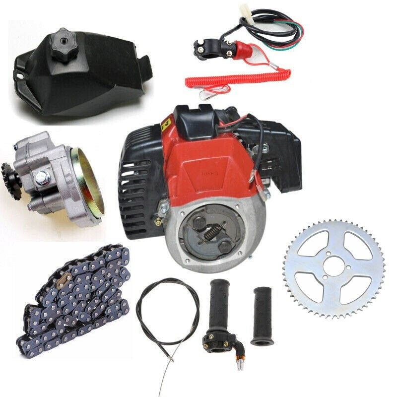 49cc 50cc 2 Stroke Pull Start Engine Motor Kit Scooter for Mini Pocket Bike ATV Cart