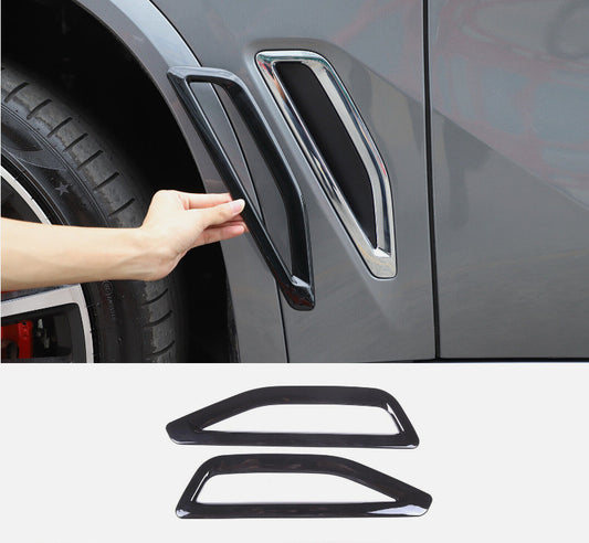 for BMW X5 G05 2019-2023 2Pcs Gloss Black Side Fender Air Vent Trim Cover Set