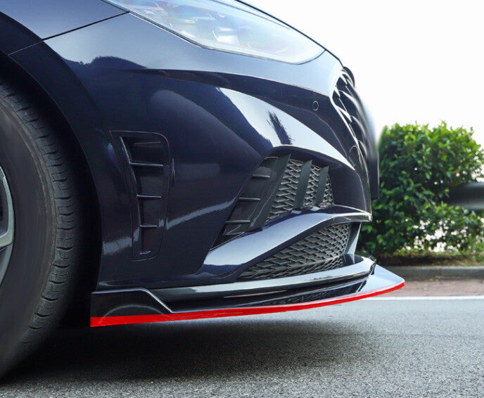 for Hyundai Sonata 2020-2023 Black Red Front Bumper Lip Spoiler Splitter 3PCS