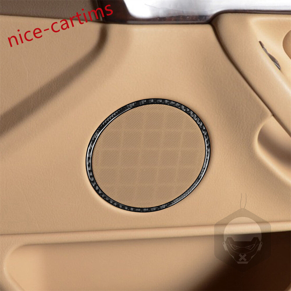 Carbon Fiber Interior Door Speaker Ring Cover Fit for BMW 7 Series E38 1994-2001