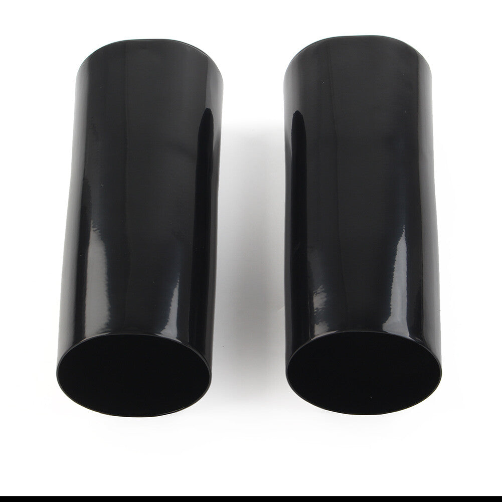 2 verl?ngerte Tauchrohrabdeckungen f¨¹r for Harley Street Glide Road King Schwarz