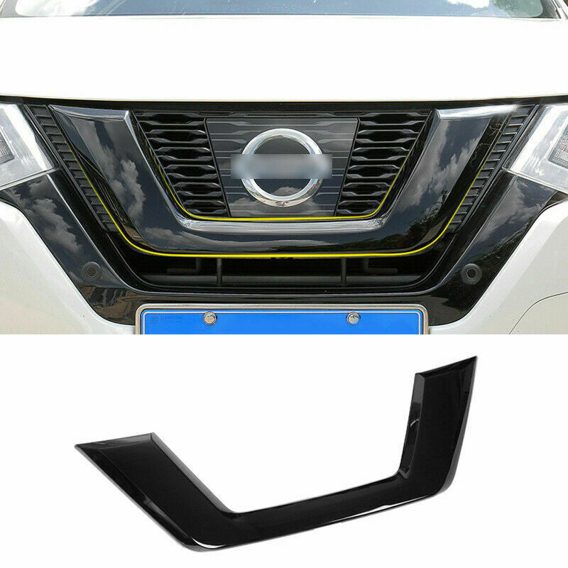 for Nissan Rogue 2017-2020 Glossy Black Replace Front Grille U Type Cover Trim