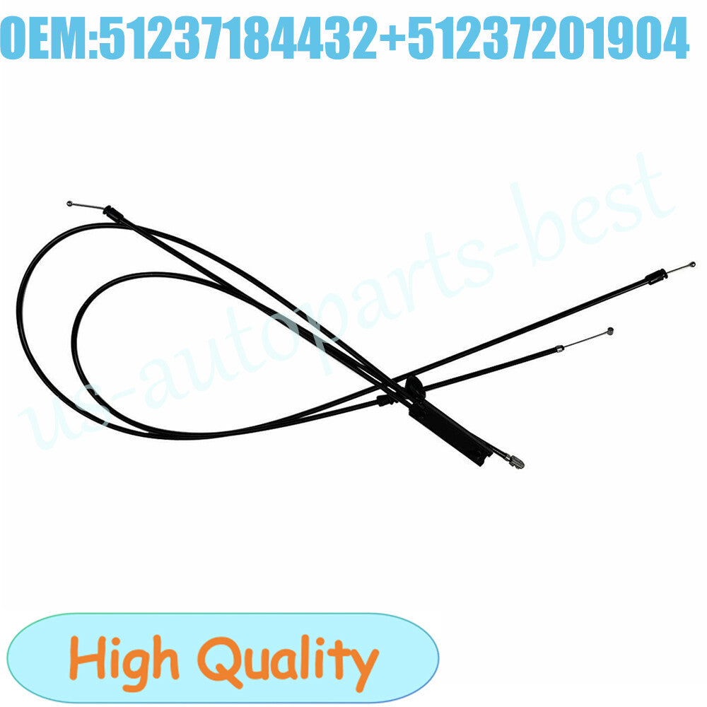 2PCS Hood Latch Lock Release Cable For 323 325 328 330 335 M3 X1 xDrive E90 E92