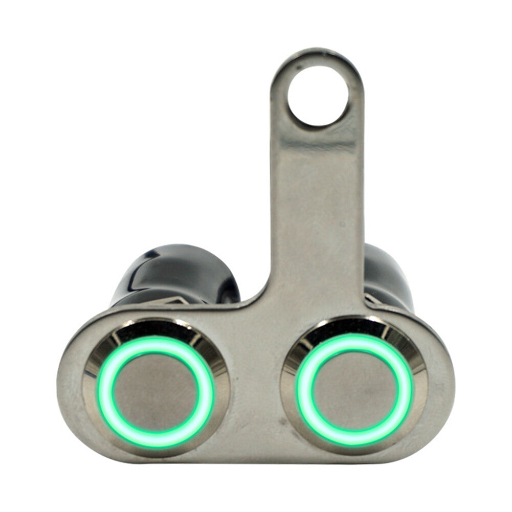 Schaltergriff Taste LED Edelstahl Wasserdicht Lenker 12V Rechts Motorrad Gr¨¹n