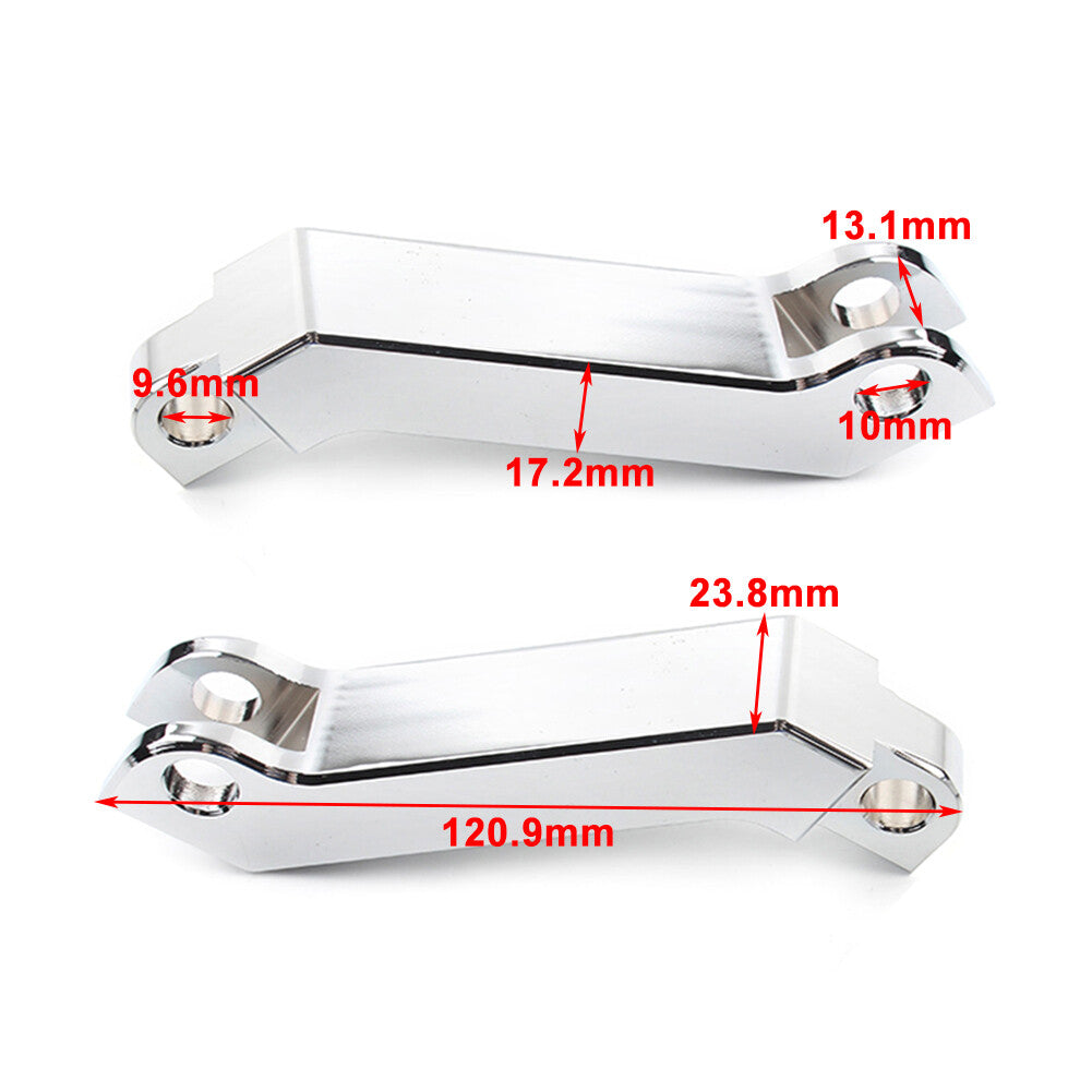 for Harley Sportster Softail Road King Silver Cut Male Mount Foot Peg Extensions
