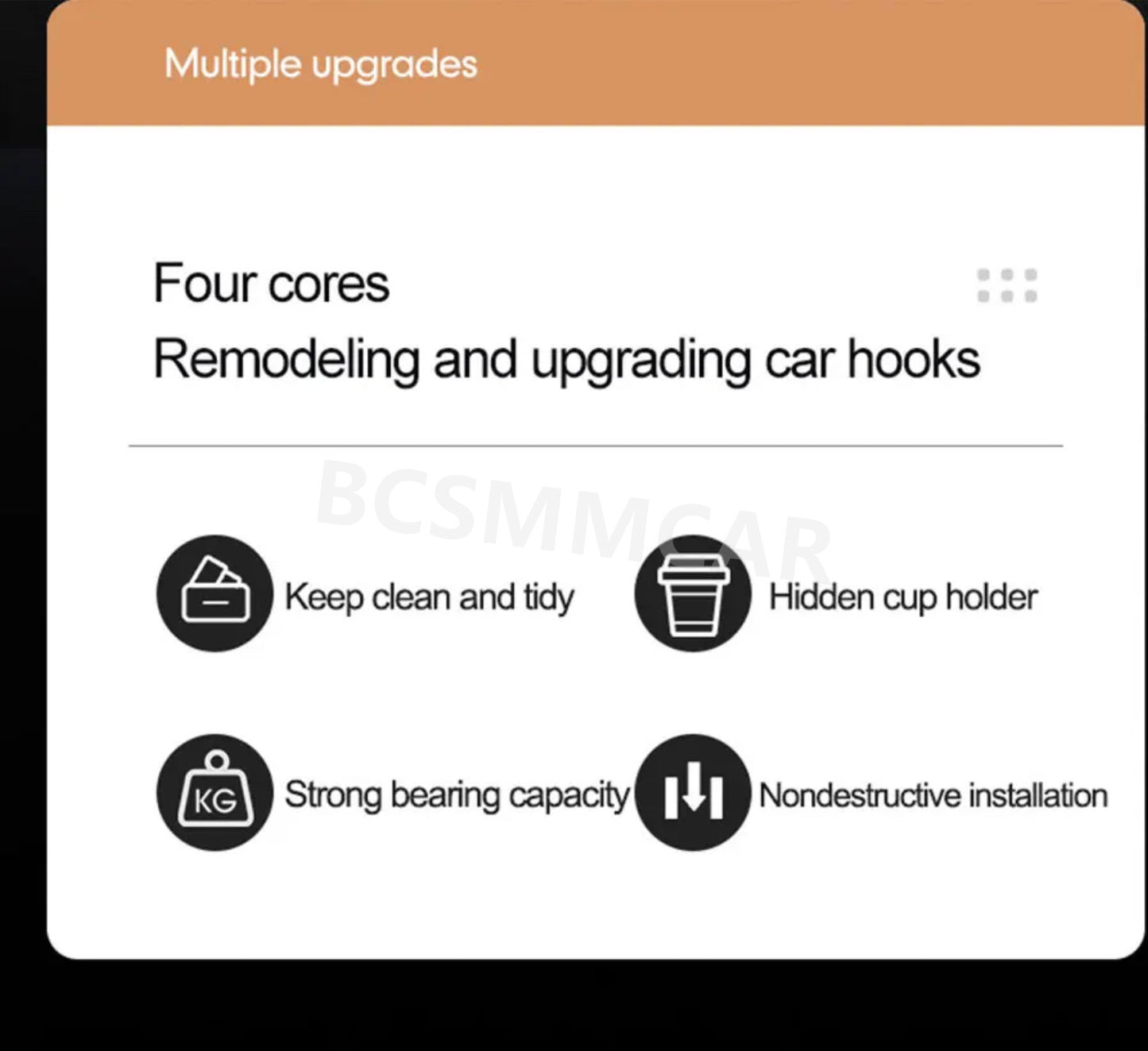 2x Car for Seat Back Headrest Hooks Hanger Holder Multifunctional Hook For Bag Purse