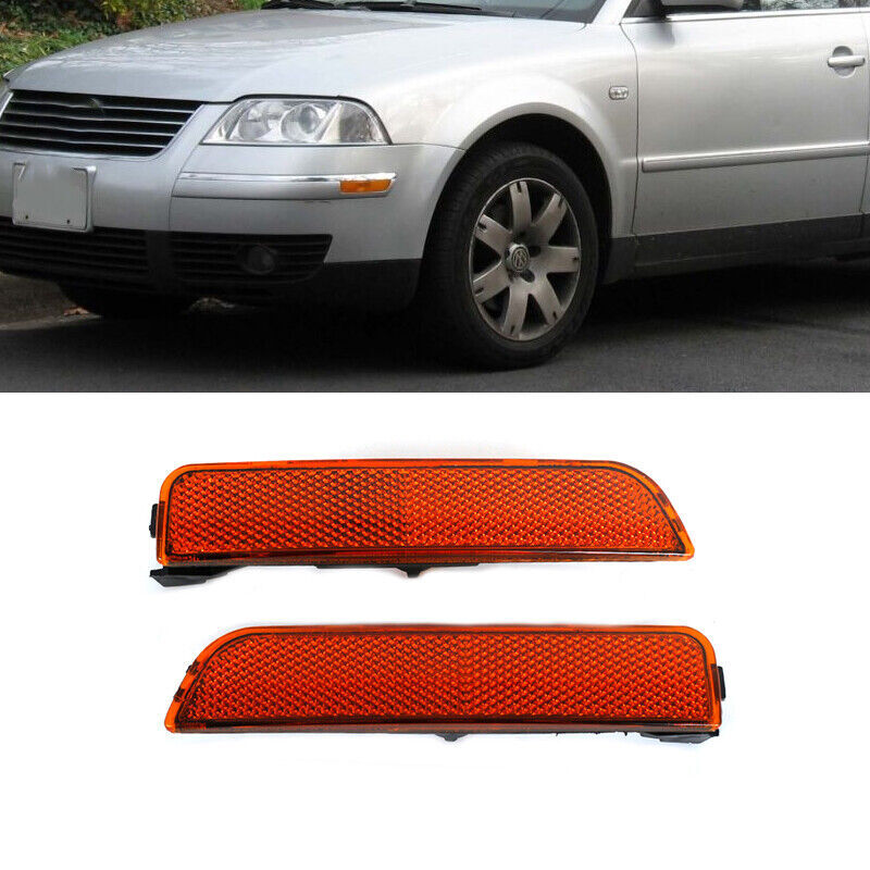 2-pack for Volkswagen for Passat B5 2001-2005, red front bumper side markings, turn signals